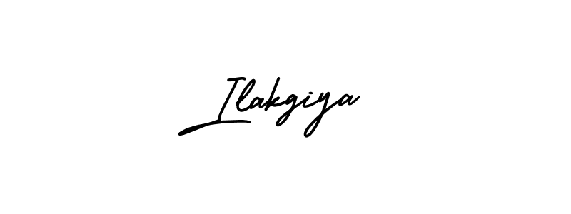 Design your own signature with our free online signature maker. With this signature software, you can create a handwritten (AmerikaSignatureDemo-Regular) signature for name Ilakgiya. Ilakgiya signature style 3 images and pictures png