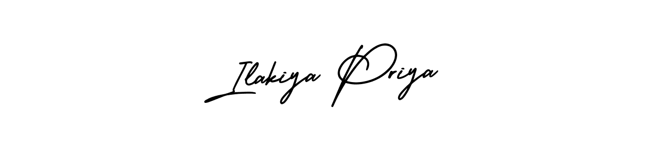 How to Draw Ilakiya Priya signature style? AmerikaSignatureDemo-Regular is a latest design signature styles for name Ilakiya Priya. Ilakiya Priya signature style 3 images and pictures png