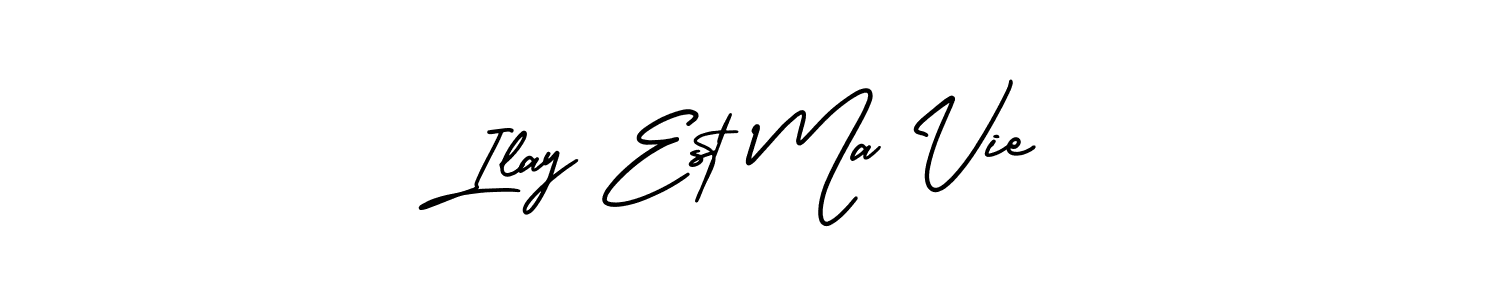 Make a beautiful signature design for name Ilay Est Ma Vie. Use this online signature maker to create a handwritten signature for free. Ilay Est Ma Vie signature style 3 images and pictures png