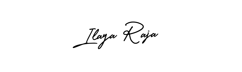 The best way (AmerikaSignatureDemo-Regular) to make a short signature is to pick only two or three words in your name. The name Ilaya Raja include a total of six letters. For converting this name. Ilaya Raja signature style 3 images and pictures png