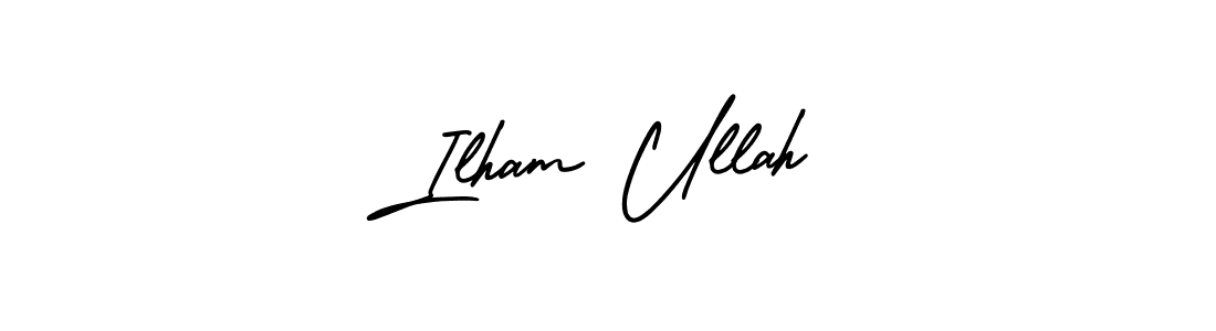 The best way (AmerikaSignatureDemo-Regular) to make a short signature is to pick only two or three words in your name. The name Ilham Ullah include a total of six letters. For converting this name. Ilham Ullah signature style 3 images and pictures png