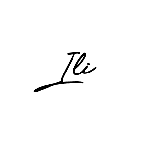 How to make Ili signature? AmerikaSignatureDemo-Regular is a professional autograph style. Create handwritten signature for Ili name. Ili signature style 3 images and pictures png