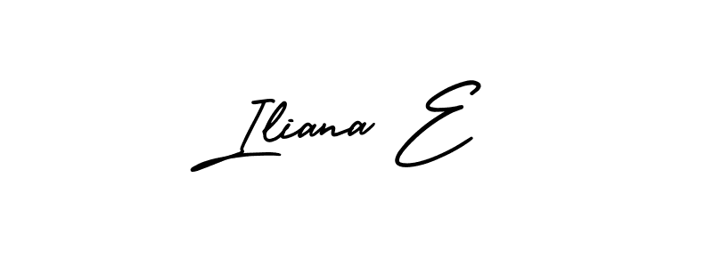Use a signature maker to create a handwritten signature online. With this signature software, you can design (AmerikaSignatureDemo-Regular) your own signature for name Iliana E. Iliana E signature style 3 images and pictures png