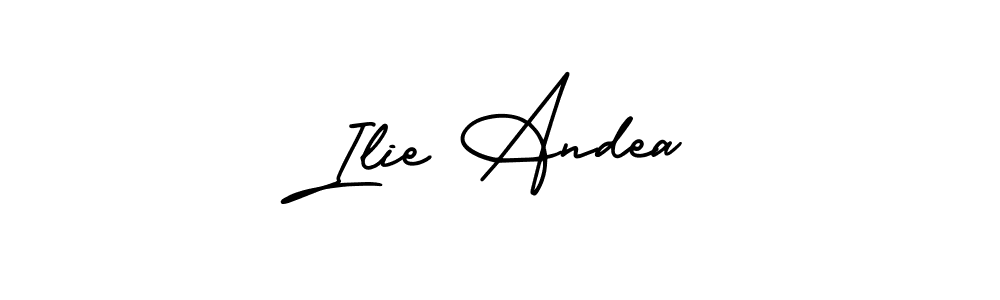 Create a beautiful signature design for name Ilie Andea. With this signature (AmerikaSignatureDemo-Regular) fonts, you can make a handwritten signature for free. Ilie Andea signature style 3 images and pictures png