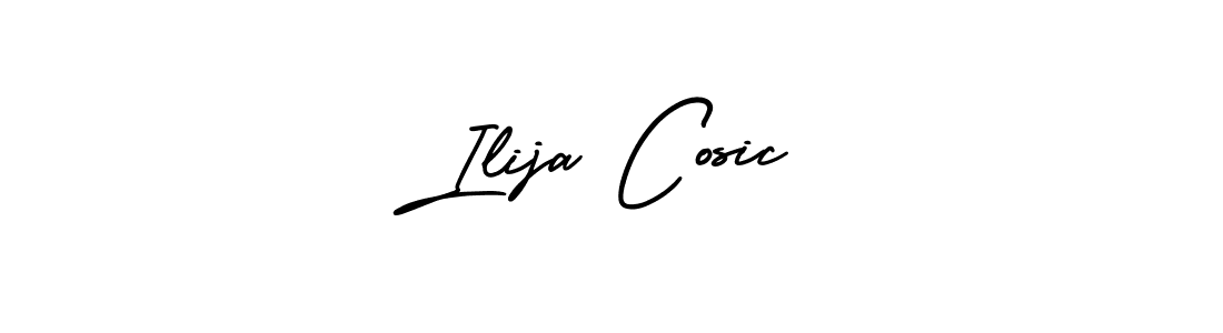 How to make Ilija Cosic name signature. Use AmerikaSignatureDemo-Regular style for creating short signs online. This is the latest handwritten sign. Ilija Cosic signature style 3 images and pictures png
