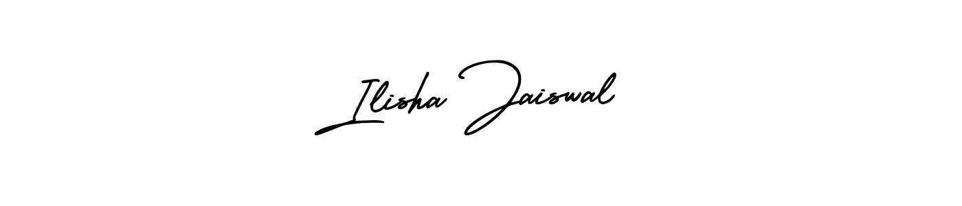 Ilisha Jaiswal stylish signature style. Best Handwritten Sign (AmerikaSignatureDemo-Regular) for my name. Handwritten Signature Collection Ideas for my name Ilisha Jaiswal. Ilisha Jaiswal signature style 3 images and pictures png