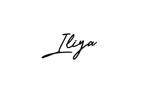 Use a signature maker to create a handwritten signature online. With this signature software, you can design (AmerikaSignatureDemo-Regular) your own signature for name Iliya. Iliya signature style 3 images and pictures png