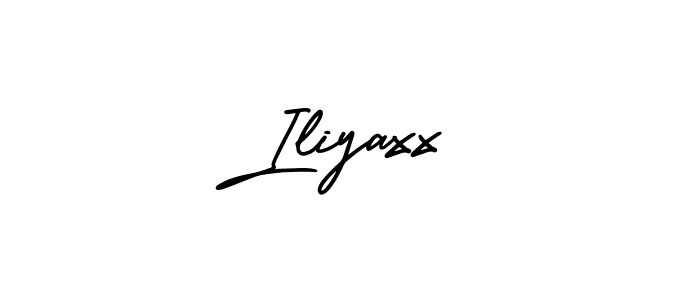 You should practise on your own different ways (AmerikaSignatureDemo-Regular) to write your name (Iliyaxx) in signature. don't let someone else do it for you. Iliyaxx signature style 3 images and pictures png