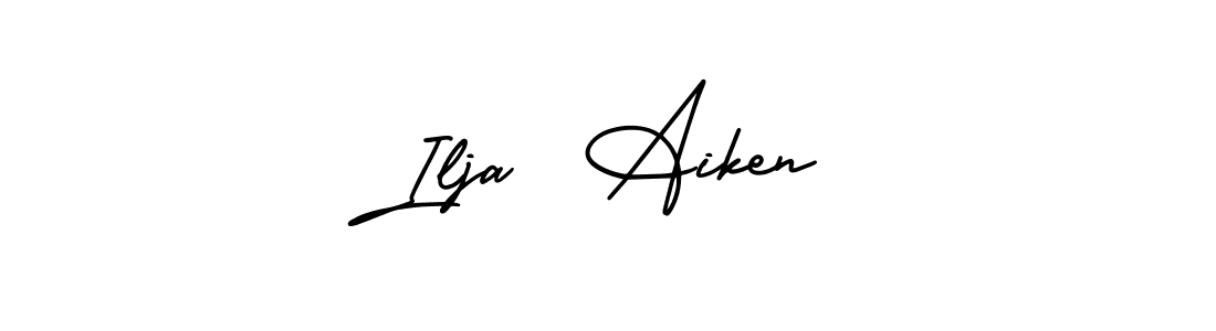 How to make Ilja  Aiken signature? AmerikaSignatureDemo-Regular is a professional autograph style. Create handwritten signature for Ilja  Aiken name. Ilja  Aiken signature style 3 images and pictures png