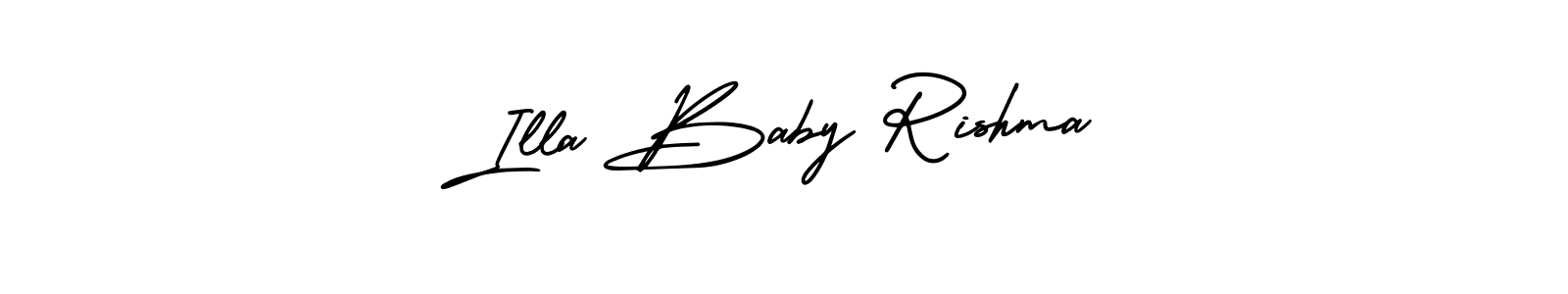 How to Draw Illa Baby Rishma signature style? AmerikaSignatureDemo-Regular is a latest design signature styles for name Illa Baby Rishma. Illa Baby Rishma signature style 3 images and pictures png