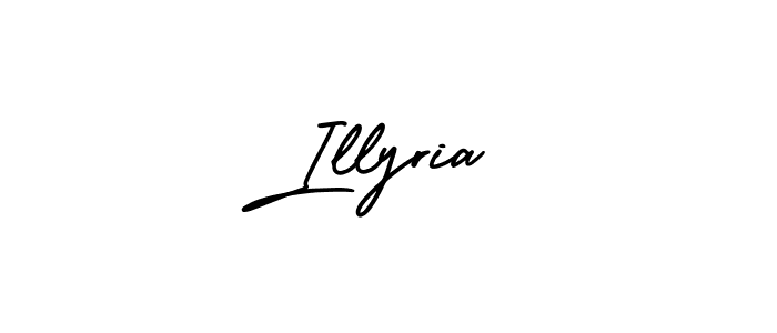 The best way (AmerikaSignatureDemo-Regular) to make a short signature is to pick only two or three words in your name. The name Illyria include a total of six letters. For converting this name. Illyria signature style 3 images and pictures png