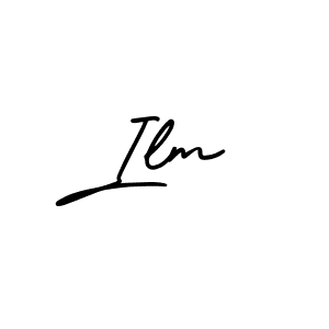 Ilm stylish signature style. Best Handwritten Sign (AmerikaSignatureDemo-Regular) for my name. Handwritten Signature Collection Ideas for my name Ilm. Ilm signature style 3 images and pictures png