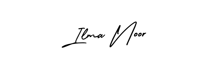 AmerikaSignatureDemo-Regular is a professional signature style that is perfect for those who want to add a touch of class to their signature. It is also a great choice for those who want to make their signature more unique. Get Ilma Noor name to fancy signature for free. Ilma Noor signature style 3 images and pictures png