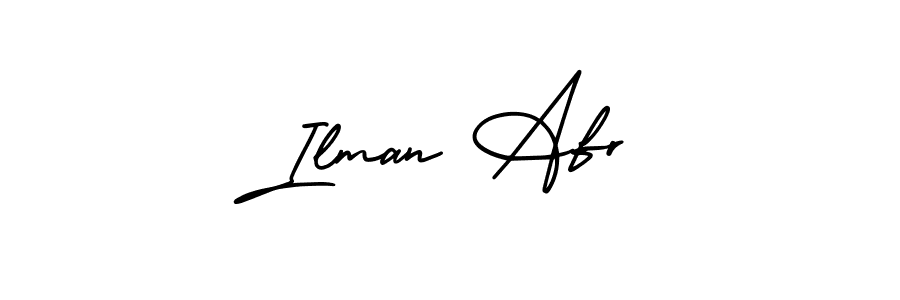 if you are searching for the best signature style for your name Ilman Afr. so please give up your signature search. here we have designed multiple signature styles  using AmerikaSignatureDemo-Regular. Ilman Afr signature style 3 images and pictures png