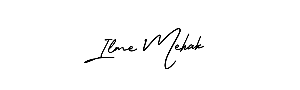 Similarly AmerikaSignatureDemo-Regular is the best handwritten signature design. Signature creator online .You can use it as an online autograph creator for name Ilme Mehak. Ilme Mehak signature style 3 images and pictures png