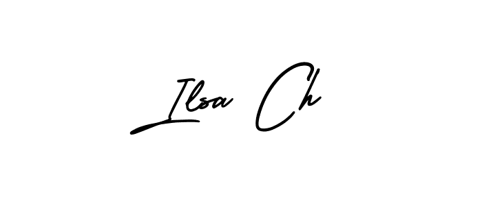 Also You can easily find your signature by using the search form. We will create Ilsa Ch name handwritten signature images for you free of cost using AmerikaSignatureDemo-Regular sign style. Ilsa Ch signature style 3 images and pictures png