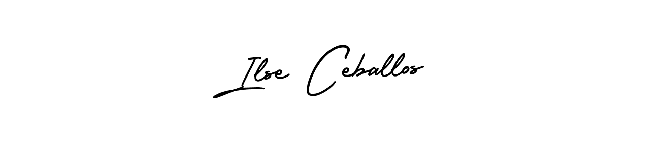 Best and Professional Signature Style for Ilse Ceballos. AmerikaSignatureDemo-Regular Best Signature Style Collection. Ilse Ceballos signature style 3 images and pictures png