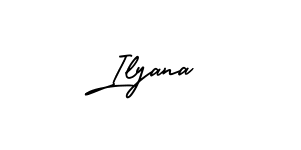 Design your own signature with our free online signature maker. With this signature software, you can create a handwritten (AmerikaSignatureDemo-Regular) signature for name Ilyana. Ilyana signature style 3 images and pictures png