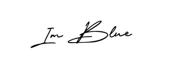 Design your own signature with our free online signature maker. With this signature software, you can create a handwritten (AmerikaSignatureDemo-Regular) signature for name Im Blue. Im Blue signature style 3 images and pictures png