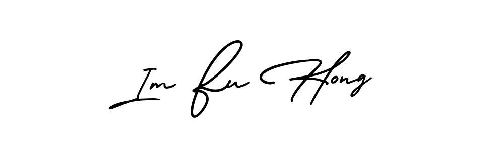 The best way (AmerikaSignatureDemo-Regular) to make a short signature is to pick only two or three words in your name. The name Im Fu Hong include a total of six letters. For converting this name. Im Fu Hong signature style 3 images and pictures png