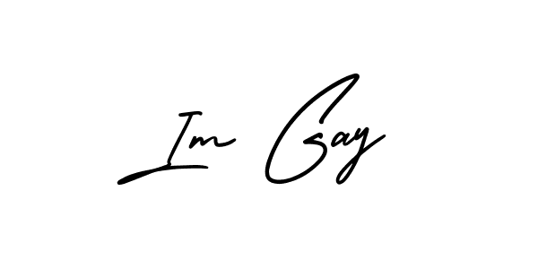Design your own signature with our free online signature maker. With this signature software, you can create a handwritten (AmerikaSignatureDemo-Regular) signature for name Im Gay. Im Gay signature style 3 images and pictures png