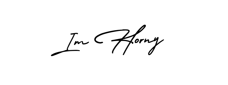 Also we have Im Horny name is the best signature style. Create professional handwritten signature collection using AmerikaSignatureDemo-Regular autograph style. Im Horny signature style 3 images and pictures png