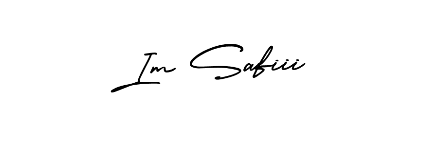 How to make Im Safiii name signature. Use AmerikaSignatureDemo-Regular style for creating short signs online. This is the latest handwritten sign. Im Safiii signature style 3 images and pictures png