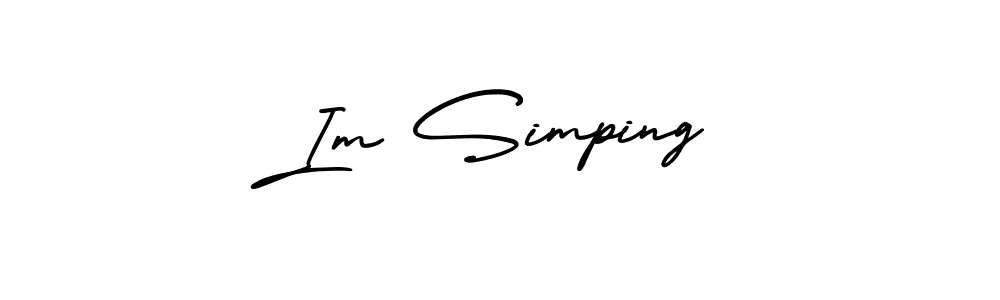 How to make Im Simping name signature. Use AmerikaSignatureDemo-Regular style for creating short signs online. This is the latest handwritten sign. Im Simping signature style 3 images and pictures png