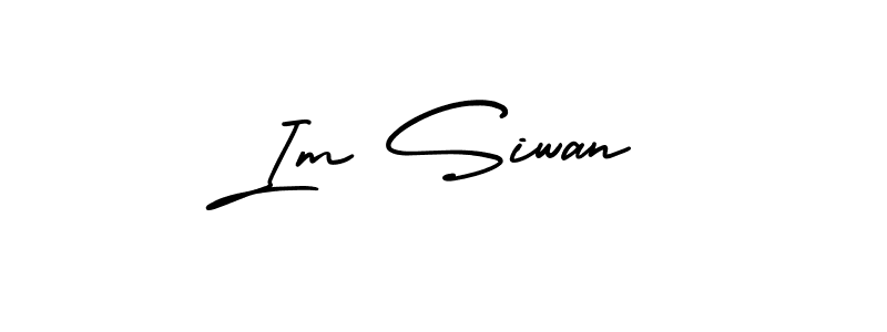 Use a signature maker to create a handwritten signature online. With this signature software, you can design (AmerikaSignatureDemo-Regular) your own signature for name Im Siwan. Im Siwan signature style 3 images and pictures png