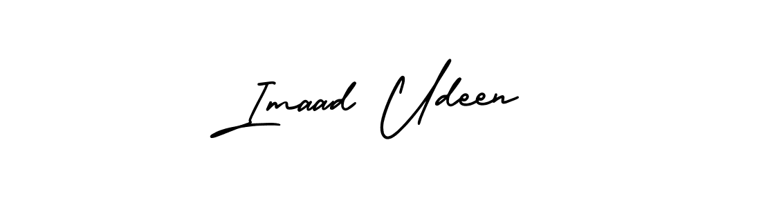 AmerikaSignatureDemo-Regular is a professional signature style that is perfect for those who want to add a touch of class to their signature. It is also a great choice for those who want to make their signature more unique. Get Imaad Udeen name to fancy signature for free. Imaad Udeen signature style 3 images and pictures png