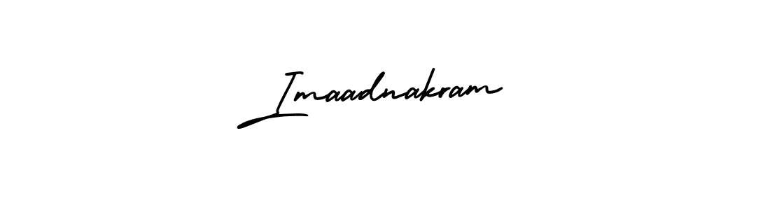 Make a beautiful signature design for name Imaadnakram. With this signature (AmerikaSignatureDemo-Regular) style, you can create a handwritten signature for free. Imaadnakram signature style 3 images and pictures png