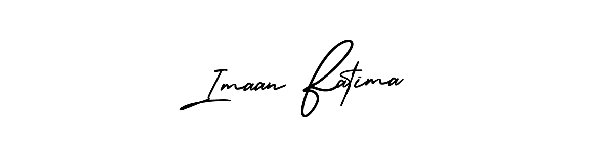 It looks lik you need a new signature style for name Imaan Fatima. Design unique handwritten (AmerikaSignatureDemo-Regular) signature with our free signature maker in just a few clicks. Imaan Fatima signature style 3 images and pictures png