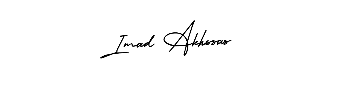 Similarly AmerikaSignatureDemo-Regular is the best handwritten signature design. Signature creator online .You can use it as an online autograph creator for name Imad Akhssas. Imad Akhssas signature style 3 images and pictures png