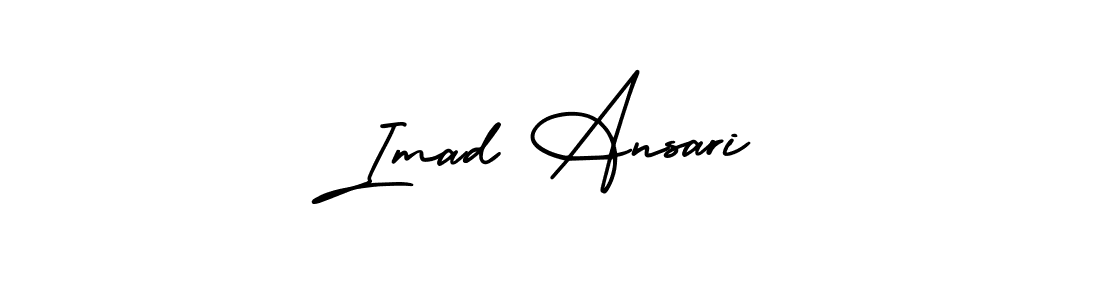 How to make Imad Ansari name signature. Use AmerikaSignatureDemo-Regular style for creating short signs online. This is the latest handwritten sign. Imad Ansari signature style 3 images and pictures png