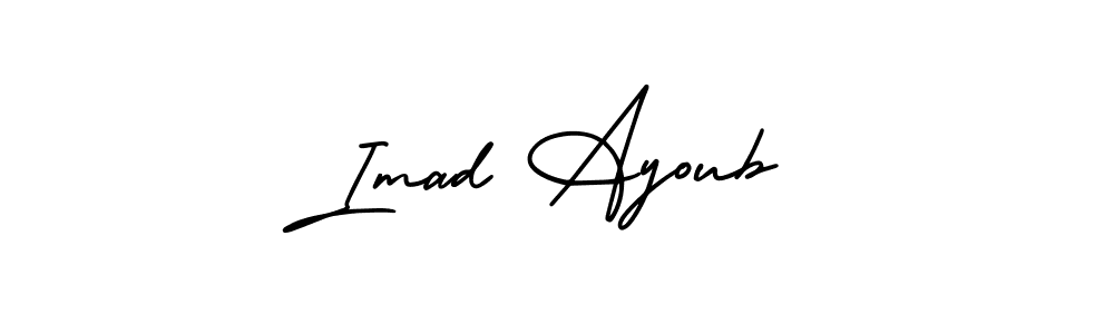 Best and Professional Signature Style for Imad Ayoub. AmerikaSignatureDemo-Regular Best Signature Style Collection. Imad Ayoub signature style 3 images and pictures png