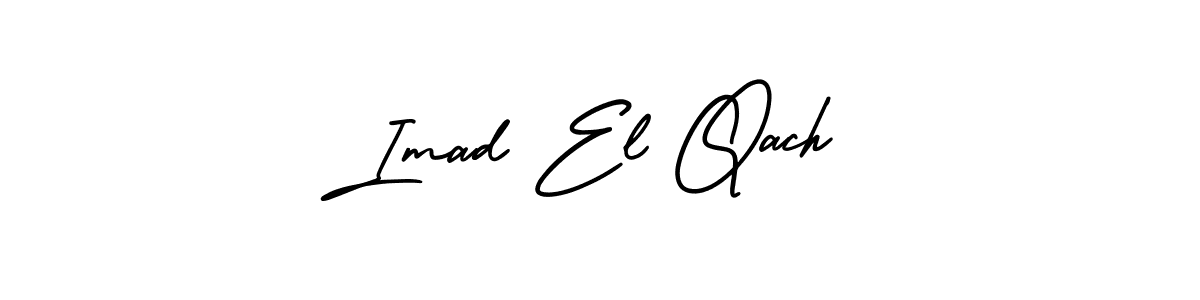 How to Draw Imad El Qach signature style? AmerikaSignatureDemo-Regular is a latest design signature styles for name Imad El Qach. Imad El Qach signature style 3 images and pictures png