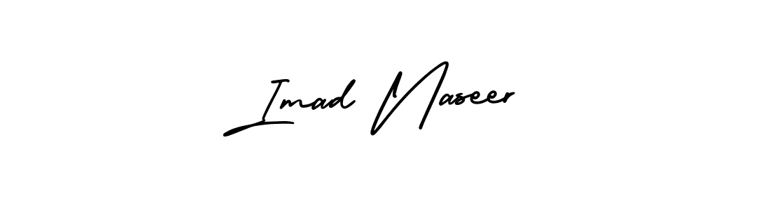 Also You can easily find your signature by using the search form. We will create Imad Naseer name handwritten signature images for you free of cost using AmerikaSignatureDemo-Regular sign style. Imad Naseer signature style 3 images and pictures png