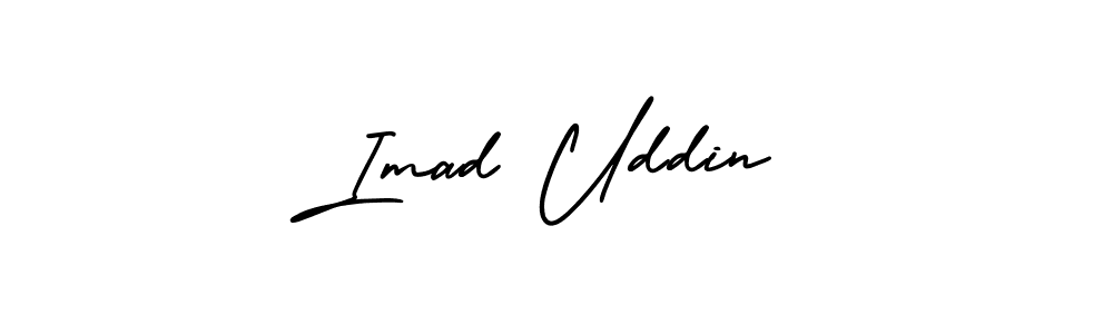 Use a signature maker to create a handwritten signature online. With this signature software, you can design (AmerikaSignatureDemo-Regular) your own signature for name Imad Uddin. Imad Uddin signature style 3 images and pictures png