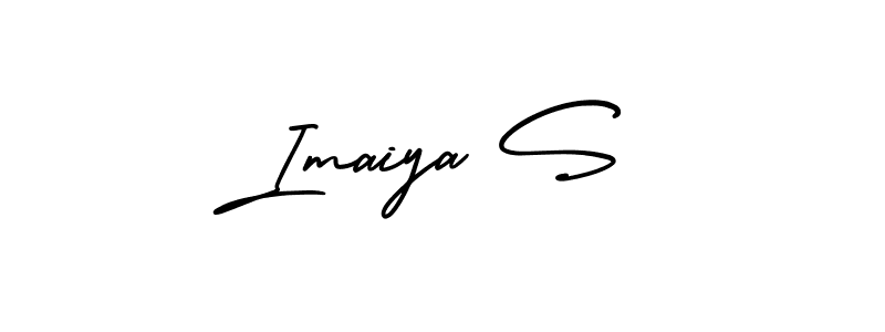 How to make Imaiya S name signature. Use AmerikaSignatureDemo-Regular style for creating short signs online. This is the latest handwritten sign. Imaiya S signature style 3 images and pictures png