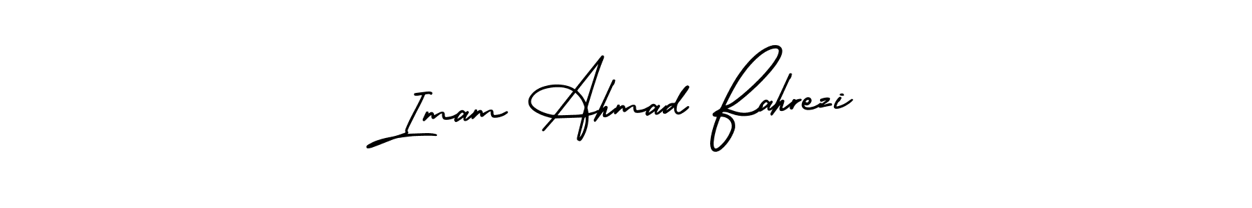 How to Draw Imam Ahmad Fahrezi signature style? AmerikaSignatureDemo-Regular is a latest design signature styles for name Imam Ahmad Fahrezi. Imam Ahmad Fahrezi signature style 3 images and pictures png