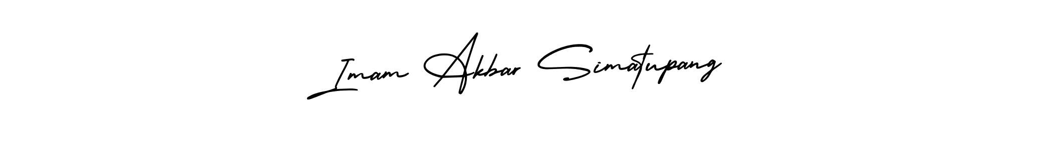 How to make Imam Akbar Simatupang name signature. Use AmerikaSignatureDemo-Regular style for creating short signs online. This is the latest handwritten sign. Imam Akbar Simatupang signature style 3 images and pictures png