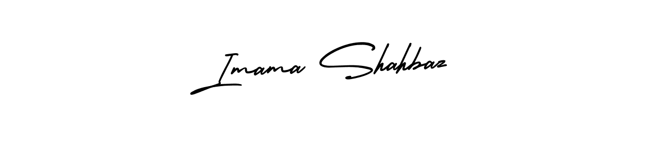 Similarly AmerikaSignatureDemo-Regular is the best handwritten signature design. Signature creator online .You can use it as an online autograph creator for name Imama Shahbaz. Imama Shahbaz signature style 3 images and pictures png