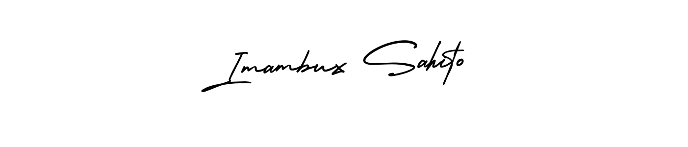 Make a beautiful signature design for name Imambux Sahito. With this signature (AmerikaSignatureDemo-Regular) style, you can create a handwritten signature for free. Imambux Sahito signature style 3 images and pictures png