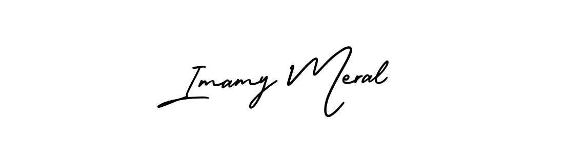 Check out images of Autograph of Imamy Meral name. Actor Imamy Meral Signature Style. AmerikaSignatureDemo-Regular is a professional sign style online. Imamy Meral signature style 3 images and pictures png