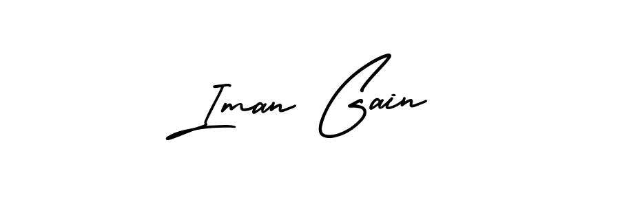 AmerikaSignatureDemo-Regular is a professional signature style that is perfect for those who want to add a touch of class to their signature. It is also a great choice for those who want to make their signature more unique. Get Iman Gain name to fancy signature for free. Iman Gain signature style 3 images and pictures png