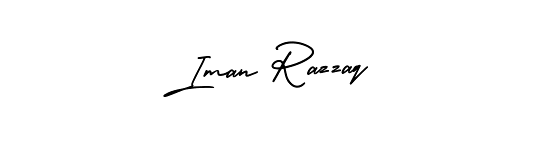 Iman Razzaq stylish signature style. Best Handwritten Sign (AmerikaSignatureDemo-Regular) for my name. Handwritten Signature Collection Ideas for my name Iman Razzaq. Iman Razzaq signature style 3 images and pictures png