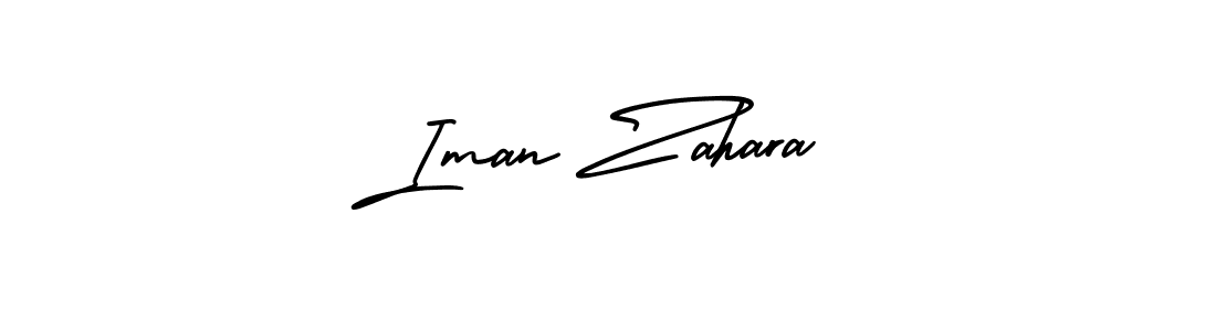 How to make Iman Zahara signature? AmerikaSignatureDemo-Regular is a professional autograph style. Create handwritten signature for Iman Zahara name. Iman Zahara signature style 3 images and pictures png