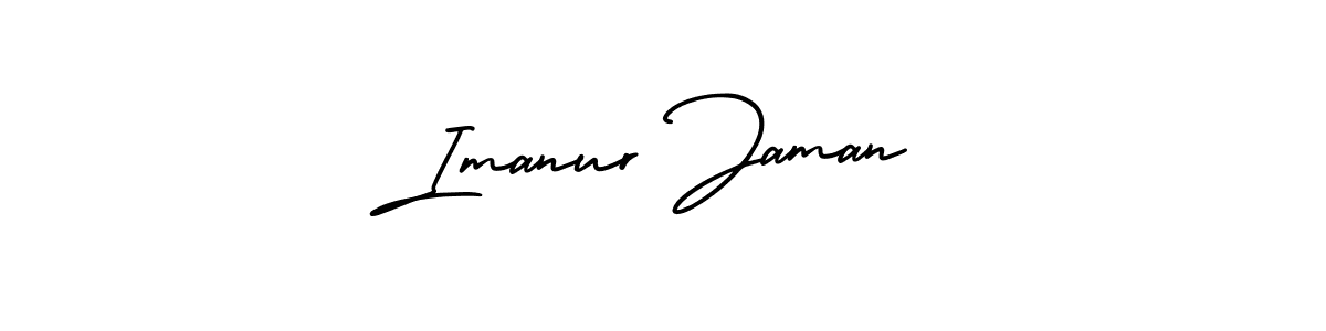 Use a signature maker to create a handwritten signature online. With this signature software, you can design (AmerikaSignatureDemo-Regular) your own signature for name Imanur Jaman. Imanur Jaman signature style 3 images and pictures png