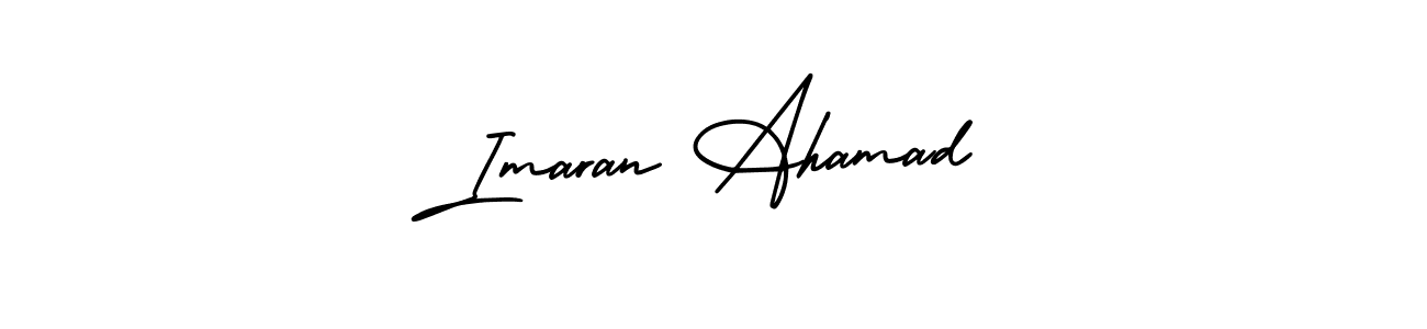 How to make Imaran Ahamad signature? AmerikaSignatureDemo-Regular is a professional autograph style. Create handwritten signature for Imaran Ahamad name. Imaran Ahamad signature style 3 images and pictures png