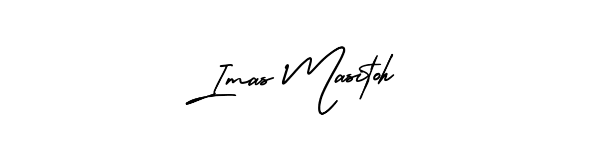 Also You can easily find your signature by using the search form. We will create Imas Masitoh name handwritten signature images for you free of cost using AmerikaSignatureDemo-Regular sign style. Imas Masitoh signature style 3 images and pictures png